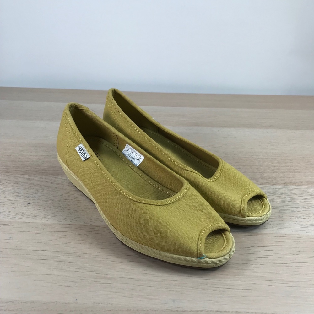 KEEN Cortona Wedge Heel Vegan Peep Toe Shoes